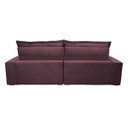 Ver imagem 7 de Sofá Retrátil e Reclinável 2,92m com Molas Ensacadas Cama Inbox Soft Tecido Suede Vinho