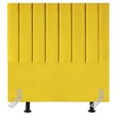 Ver imagem 2 de Cabeceira Estofada Cama Solteiro 100 Cm Luna Suede e Frame Cor:amarelo