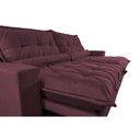 Ver imagem 4 de Sofá Retrátil e Reclinável 2,72m com Molas Ensacadas Cama Inbox Soft Tecido Suede Vinho