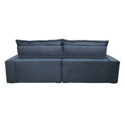Sofá Retrátil e Reclinável 2,52m com Molas Ensacadas Cama Inbox Soft Tecido Suede Azul - 7