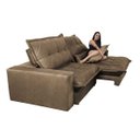 Ver imagem 6 de Sofá Retrátil e Reclinável 2,72m com Molas Ensacadas Cama Inbox Soft Tecido Suede Castor
