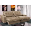 Ver imagem 1 de Sofá Retrátil e Reclinável 2,72m com Molas Ensacadas Cama Inbox Soft Tecido Suede Castor