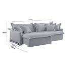 Ver imagem 2 de Sofá Cama Leona Retrátil e Reclinável 270 Cm Braço 15 Cm Meu Sofá Online