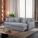 Ver imagem 1 de Sofá Cama Leona Retrátil e Reclinável 270 Cm Braço 15 Cm Meu Sofá Online
