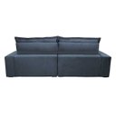Ver imagem 7 de Sofá Retrátil e Reclinável 2,72m com Molas Ensacadas Cama Inbox Soft Tecido Suede Azul