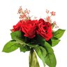 Buquê Mix Rosa Vermelha Planta Artificial Permanente 30x21cm - 1
