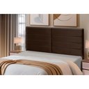 Ver imagem 1 de Cabeceira Estofados Casal King Quarto 1,95cm Lídia Suede Marrom Madelina Decor