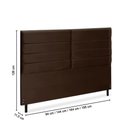 Ver imagem 3 de Cabeceira Estofados Casal King Quarto 1,95cm Lídia Suede Marrom Madelina Decor