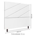 Ver imagem 3 de Cabeceira Queen 160 Cm com Frame Cristal Corino Branco Artte Branco