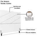 Ver imagem 4 de Cabeceira Queen 160 Cm com Frame Cristal Corino Branco Artte Branco