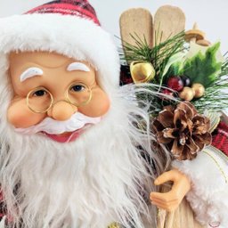 Papai Noel Sentado Ski Decoração Natal Luxo 43cm Enfeite - 2