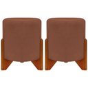 Ver imagem 1 de Kit 2 Puff Sala Eloah Suede Cores Pé Castanho