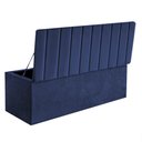 Ver imagem 3 de Calçadeira Baú Recamier Estofada Cama Queen 160cm Carla Corino Azul- Mabe Magazine