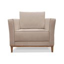 Ver imagem 7 de Poltrona Decorativa Riva Linho Rústico com Encosto Aconchegante Bege Loja Sheep