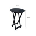 Ver imagem 2 de Mesa de Bistrô Dobrável 60x60 Preto Bar Restaurante Lanchonete