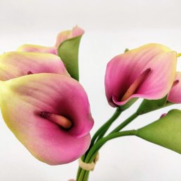 Planta Copo Leite Ramalhete Roxo Artificial Permanente 35cm - 3