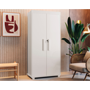 Ver imagem 1 de Armário Multiuso Atenas com Chave 2 Portas Escritório e Lavanderia:branco