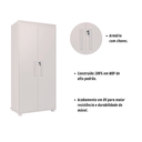 Ver imagem 4 de Armário Multiuso Atenas com Chave 2 Portas Escritório e Lavanderia:branco