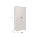 Ver imagem 3 de Armário Multiuso Atenas com Chave 2 Portas Escritório e Lavanderia:branco