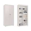 Ver imagem 2 de Armário Multiuso Atenas com Chave 2 Portas Escritório e Lavanderia:branco