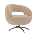 Ver imagem 1 de Poltrona Giratória 78cm Louk Bouclé Bege - Sallar Home