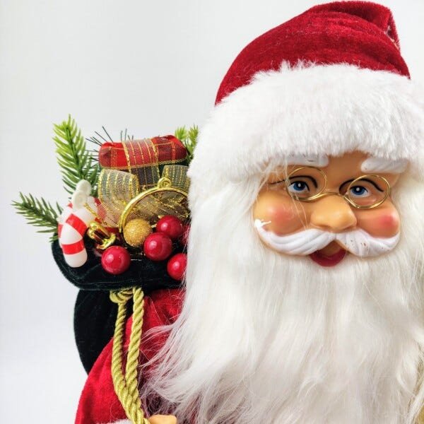 Papai Noel Ursinho Decoração Natal Luxo 40cm Enfeite Vermelh - 5