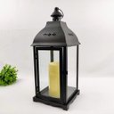 Ver imagem 4 de Lanterna Marroquina Decorativa Preta Metal 42x17cm Decoração