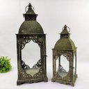 Ver imagem 2 de Lanterna Marroquina Decorativa Verde 52/36cm Decoração 2pç