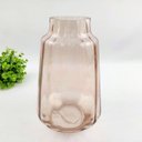 Ver imagem 2 de Vasinho Decorativo Rose Transparente 25x16cm Vaso Rosa
