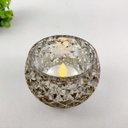 Ver imagem 4 de Vasinho Castiçal Decorativo Diamante 6X8cm Vaso Prata P