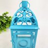 Lanterna Decorativa Marroquina Azul 20x9cm Tribal P - 4