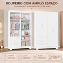 Ver mais imagens de Quarto de Bebê Zaki Completo Berço 2 em 1, Guarda-Roupa 4 Portas, Cômoda Sapateira 100% MDF