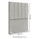 Ver imagem 3 de Cabeceira Solteiro 100 Cm com Frame Dalia Suede Cinza Claro Artte