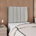 Ver imagem 2 de Cabeceira Solteiro 100 Cm com Frame Dalia Suede Cinza Claro Artte
