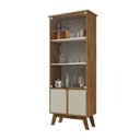 Ver imagem 3 de Cristaleira 4 Portas 180cm x 70cm Marrom Naturalle/Off White
