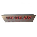 Ver imagem 2 de Relógio Parede ou Mesa Digital Led Termômetro Calendário 4 Alarmes Inox RD170703