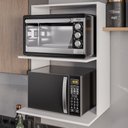 Ver imagem 2 de Suporte Micro-ondas e Forno Armário Aéreo 60cm Turim M24 Branco - Mpozenato