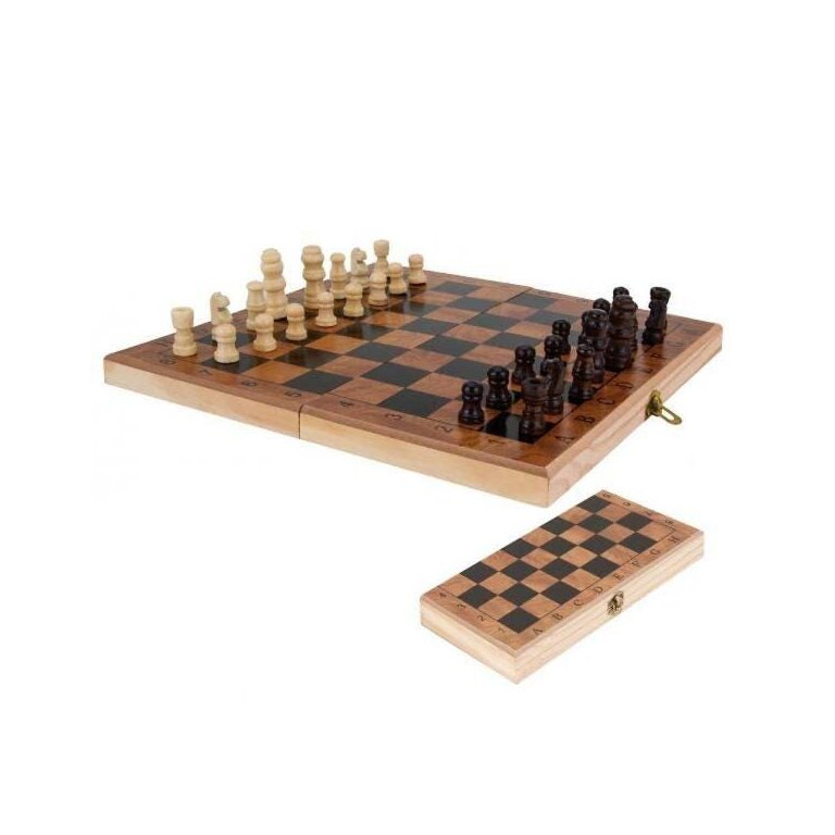 Jogo Xadrez Dobrável em Madeira UnyHome 29x29 JG172002