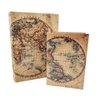 Caixa Livro Decorativa Mapa Hemisfério 27/20cm Decor 2Pç - 1