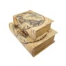 Caixa Livro Decorativa Mapa Hemisfério 27/20cm Decor 2Pç - 2