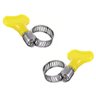 Kit 50 Abraçadeiras de Metal com Borboleta para Mangueira de Gas Casa Jardim Irrigação Botijão Rosca - 6