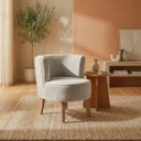 Ver imagem 1 de Cadeira para Sala de Espera Recepção Clinica Tecido Veludo Pés de Madeira Natural