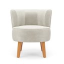 Ver imagem 5 de Cadeira Estofada para Sala de Estar Tecido Veludo Aconchegante Reforçada Ergonômica