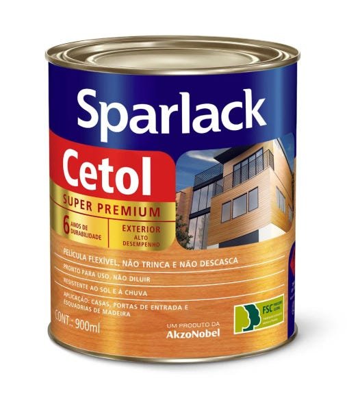 Sparlack Verniz Cetol Acetinado 0,9 litro Imbuia - 1