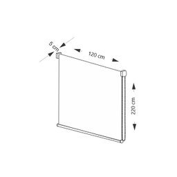 Persiana Rolo Blackout Bege 120 (L) x 220 (A) cm 100% Escuro Cortina Roller Blecaute 1,20 X 2,20 m - 9 Persiana Rolo Blackout Bege 120 (L) x 220 (A) cm 100% Escuro Cortina Roller Blecaute 1,20 X 2,20 m - 9