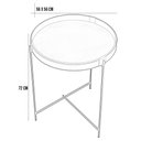 Ver imagem 5 de Kit 02 Mesas De Canto Lateral Decorativa Industrial Sala de Estar Sintético Whisky P06 Daisy - Lyam 