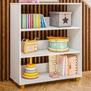 Ver imagem 1 de Cômoda Infantil Lina em 15mm 3 Prateleiras Branco - Pnr Móveis