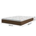 Ver imagem 5 de Cama Box Baú Queen Colchão Molas Ensacadas Pillow Top Martino 158x198x66cm Marrom/Branco