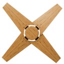 Ver imagem 4 de Ventilador de Teto Natuvent Callis No Light 4 Pás Madeira Freijó 127v