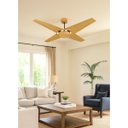 Ver imagem 5 de Ventilador de Teto Natuvent Callis No Light 4 Pás Madeira Freijó 127v